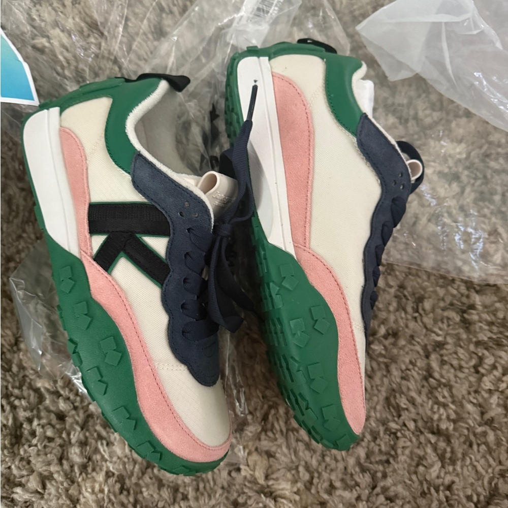 Kate Spade Women's Sneakers in White, Green, and Pink - Picture 4 of 6